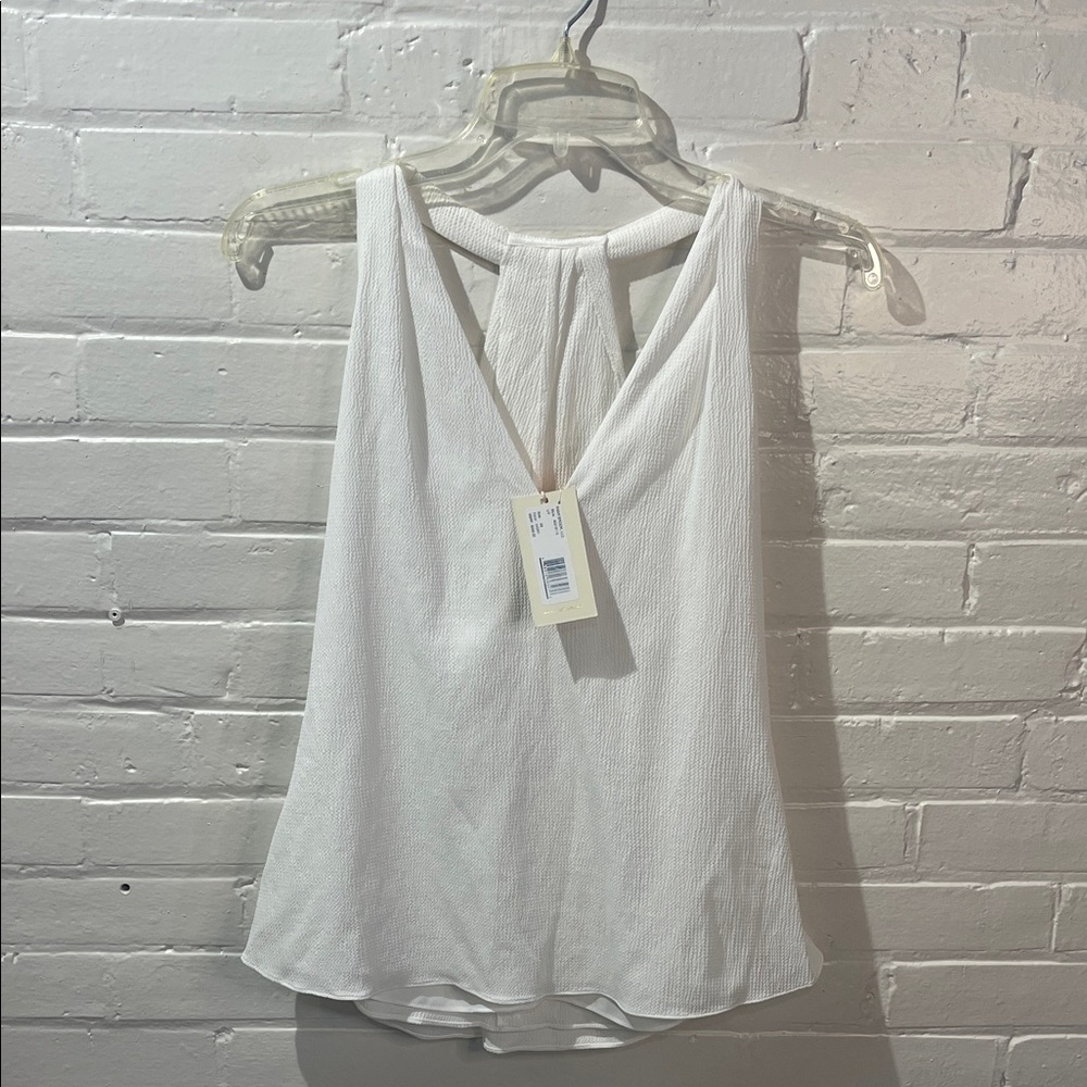 Ramy Brook White Textured Tank Top NWT